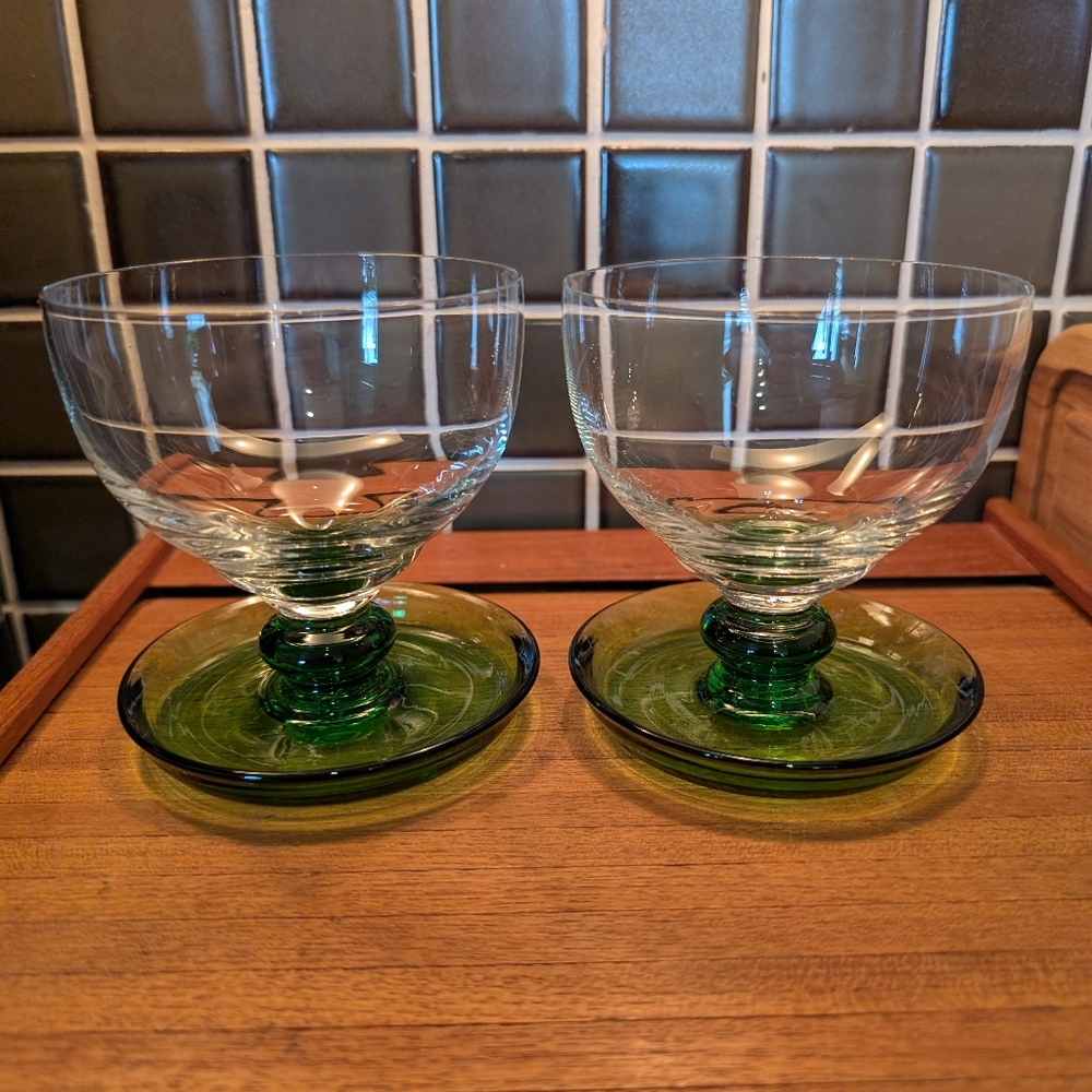 Set Of 6 MCM Swedish "Puck" Coupes/Dessert Cups